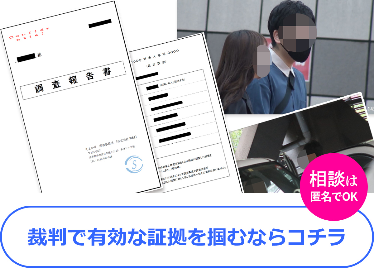 裁判でも有効な証拠を掴むならコチラ