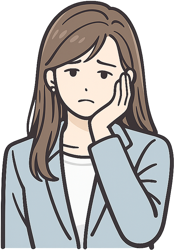 憂鬱そうな女性