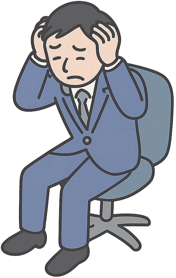 ストレスを感じている男性