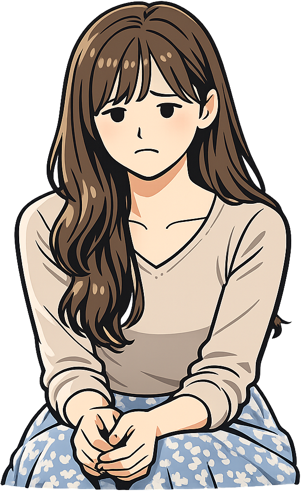 疑っている女性