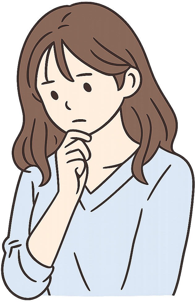 考えごとをしている女性