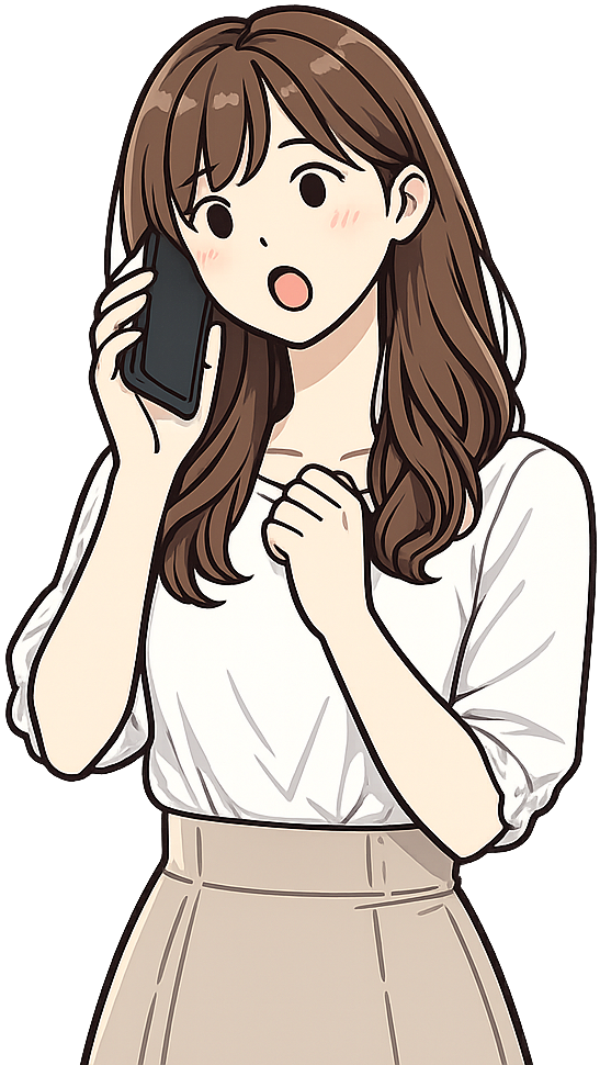 驚いている女性