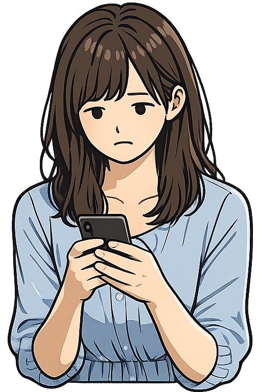 不安そうな女性