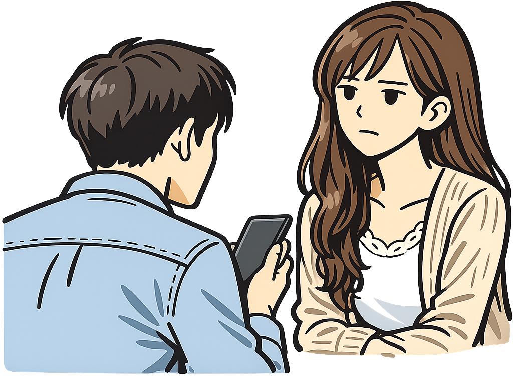 会話がかみ合っていない夫婦