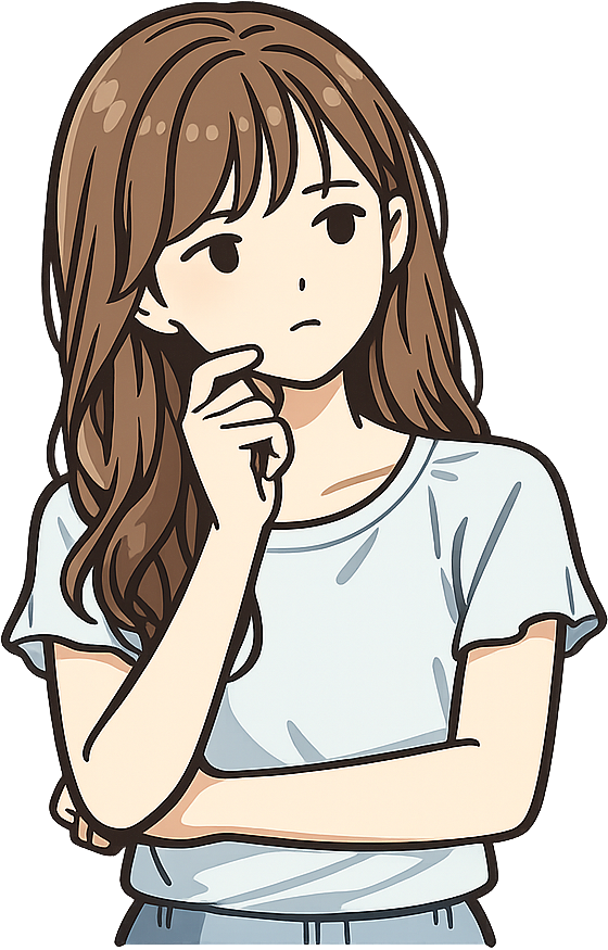 通知の違和感を気にしている女性